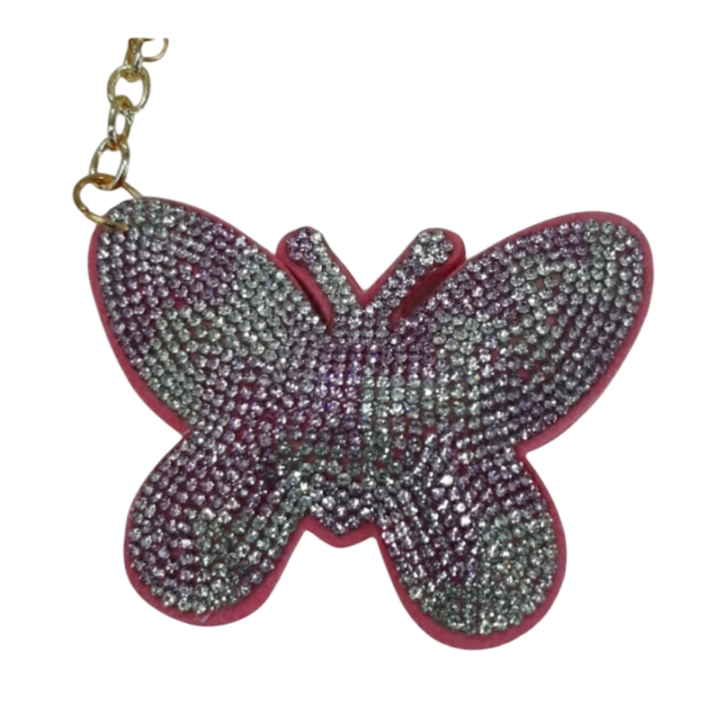 Butterfly Keychain Purse Charm  BLING